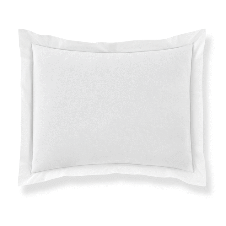 PEACOCK ALLEY BOUTIQUE EMBROIDERED PERCALE SHAM  WHITE
