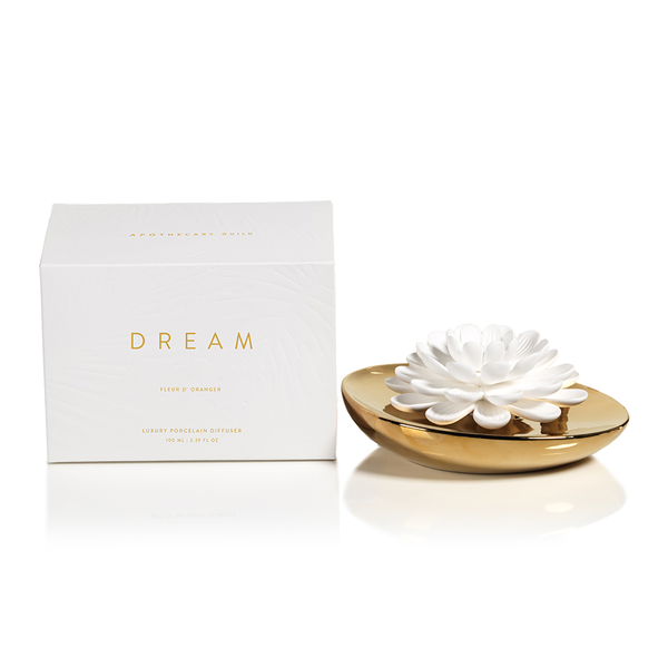 DREAM PORCELAIN FLOWER DIFFUSER:  FLEUR D'ORANGER