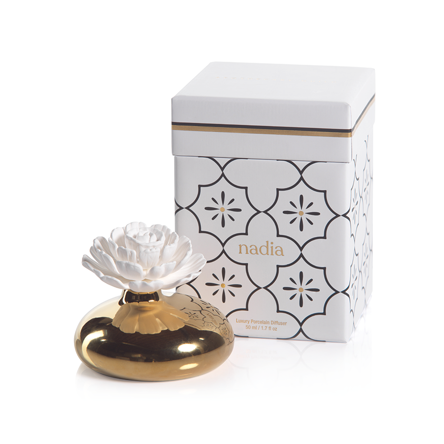 NADIA PORCELAIN DIFFUSER: MOROCCAN PEONY