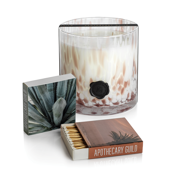 APOTHECARY GUILD OPAL GLASS CANDLE JAR GIFT SET:  RIO DE JANEIRO