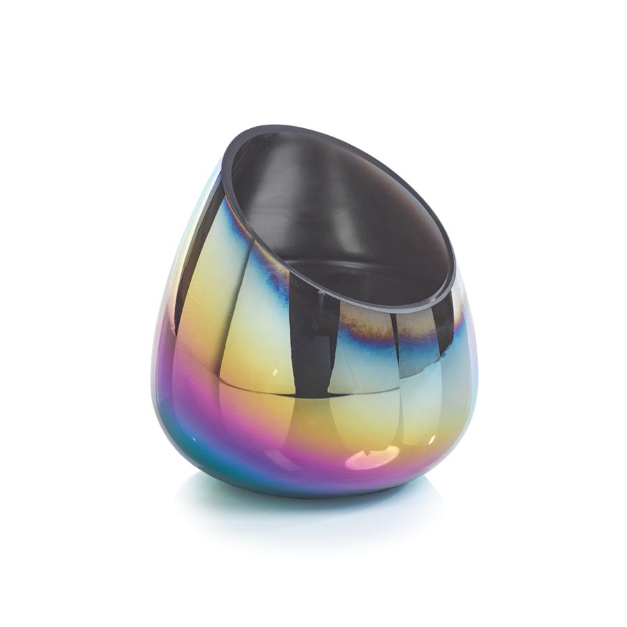 SLANT GLASS CANDLE JAR