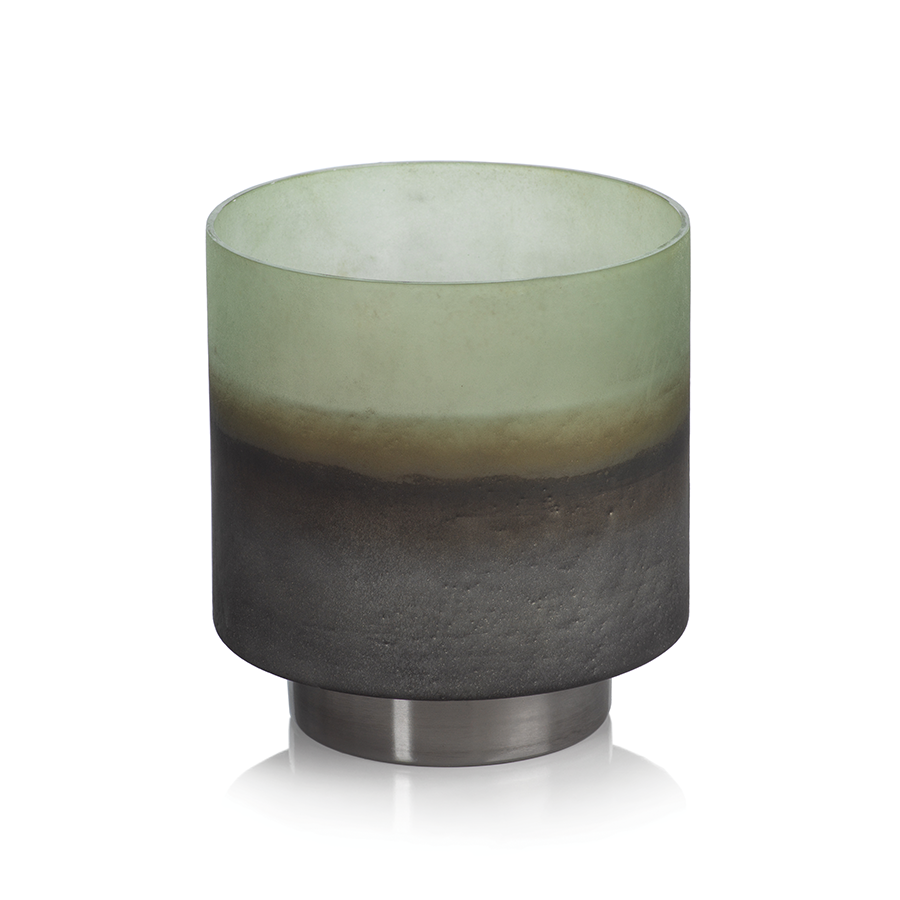 CORTINA SCENTED CANDLE TWO TONE -LARGE ...GREEN: GARDENIA