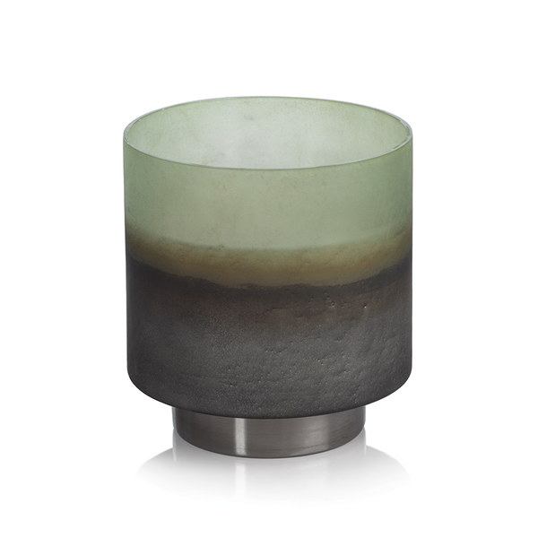CORTINA SCENTED CANDLE TWO TONE -LARGE ...GREEN: GARDENIA