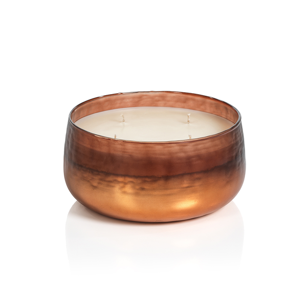 TONAL METALLIC SCENTED CANDLE BOWL - LARGE