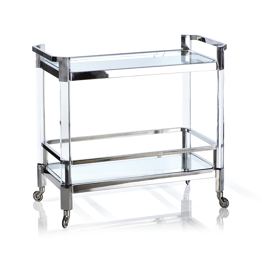 THE LANGHAM BAR CART - POLISHED NICKEL