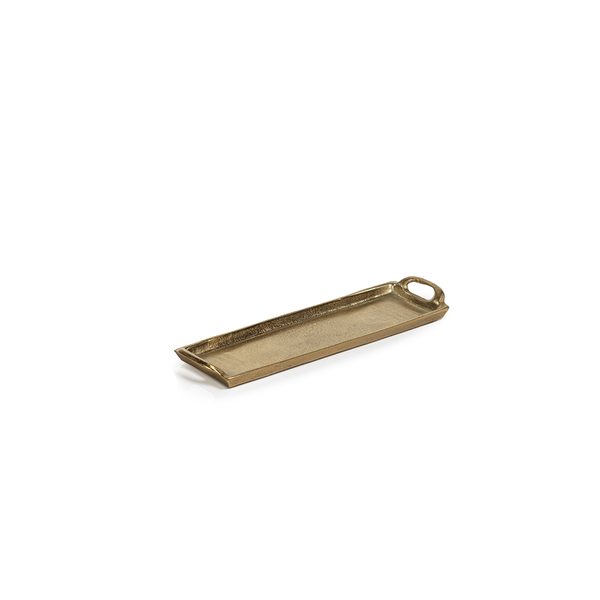 RECTANGULAR ALUMINUM TRAY- DARK GOLD - SMALL