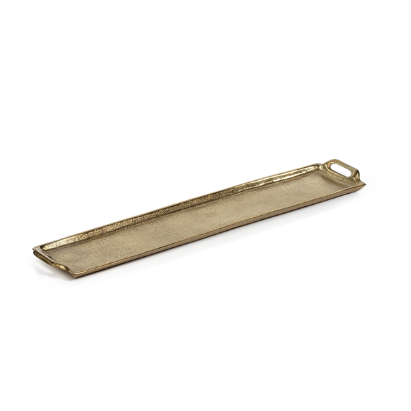 RECTANGULAR ALUMINUM TRAY - DARK GOLD - MEDIUM