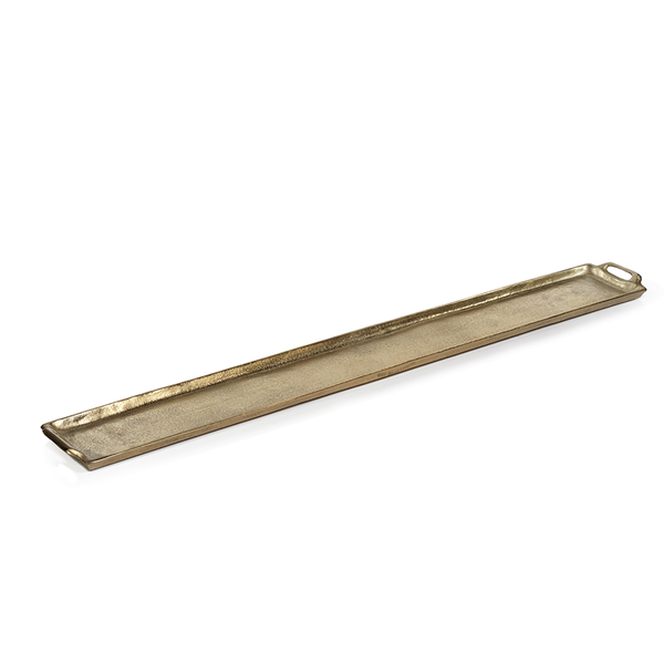 RECTANGULAR ALUMINUM TRAY - DARK GOLD - LARGE