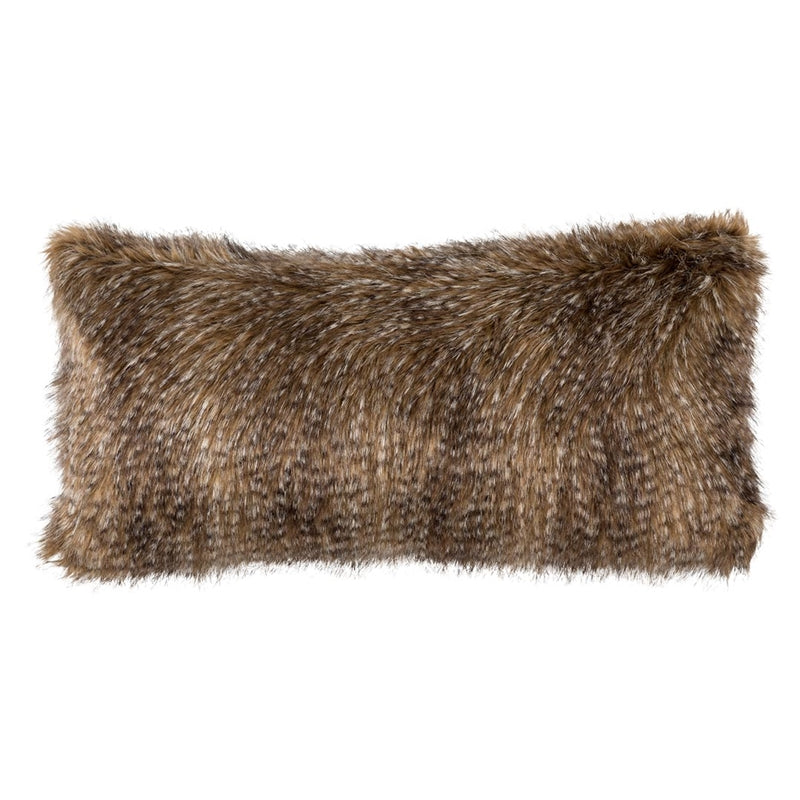 CHESTNUT FUR LG. RECTANGLE PILLOW 14X30