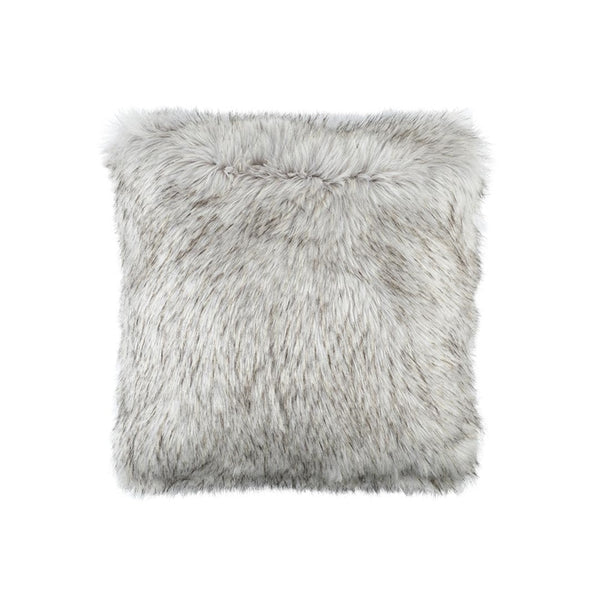 SILVER FUR SQUARE PILLOW 24X24
