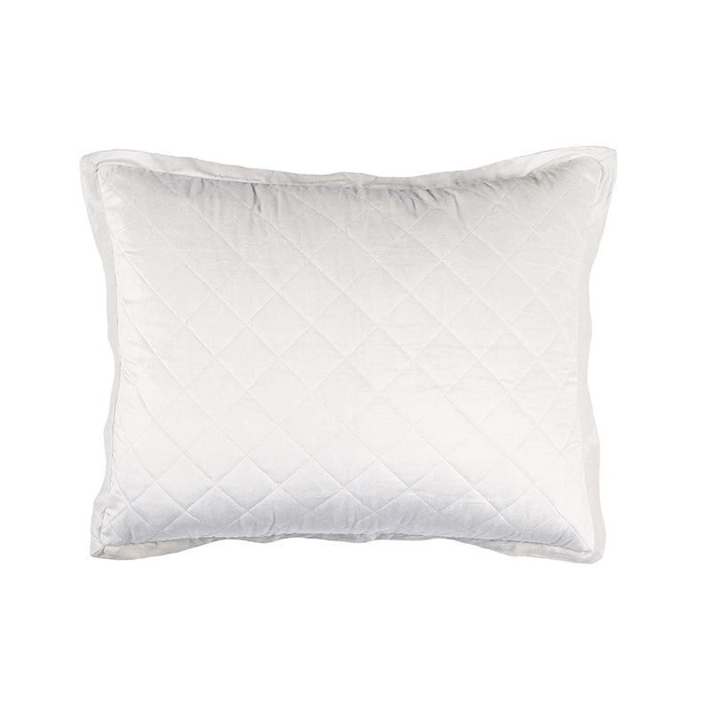 CHLOE STANDARD PILLOW / IVORY VELVET 20X26