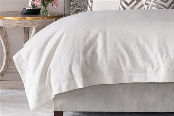 LAURIE KING DUVET IVORY BASKETWEAVE 112X98 (NO INSERT)