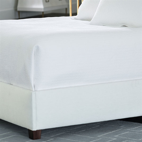 RETRO KING COVERLET WHITE COTTON 112X98