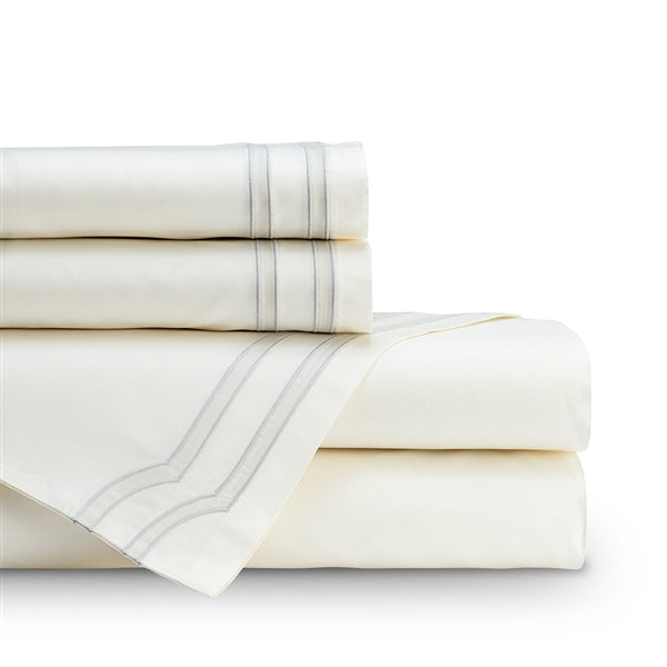 SOHO QUEEN 300TC SHEET SET IVORY / OYSTER Q SET