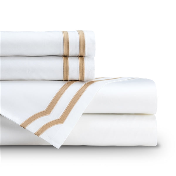 SOHO QUEEN 300TC SHEET SET WHITE / STRAW Q SET
