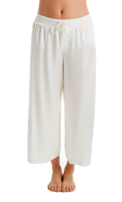 PJ HARLOW - JOLIE Satin Capri Pant in Egg Nog