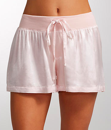 PJ HARLOW - MIKEL Satin Boxer Short in Blush
