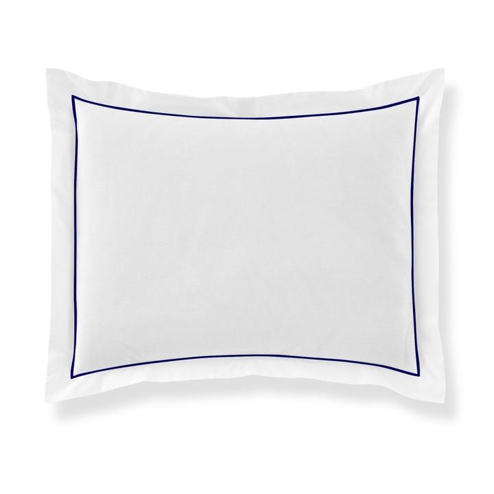 PEACOCK ALLEY BOUTIQUE EMBROIDERED PERCALE SHAM   MIDNIGHT