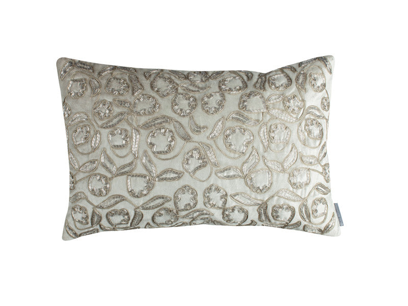 LILI ALESSANDRA CHLOE ICE SILVER VELVET LUXURY COVERLET & BEDDING