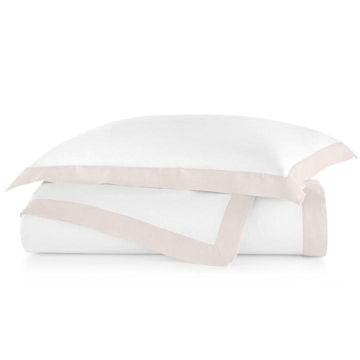 PEACOCK ALLEY MANDALAY LINEN CUFF DUVET COVER  BLUSH