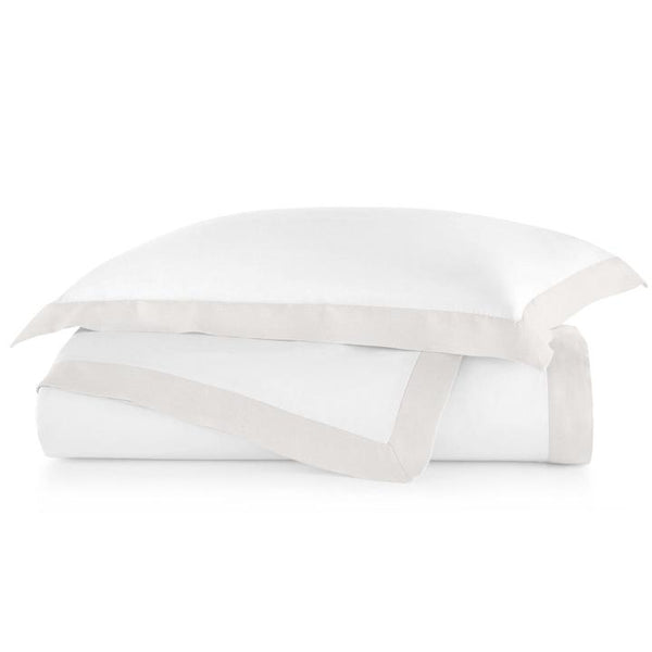 PEACOCK ALLEY MANDALAY LINEN CUFF DUVET COVER  PEARL