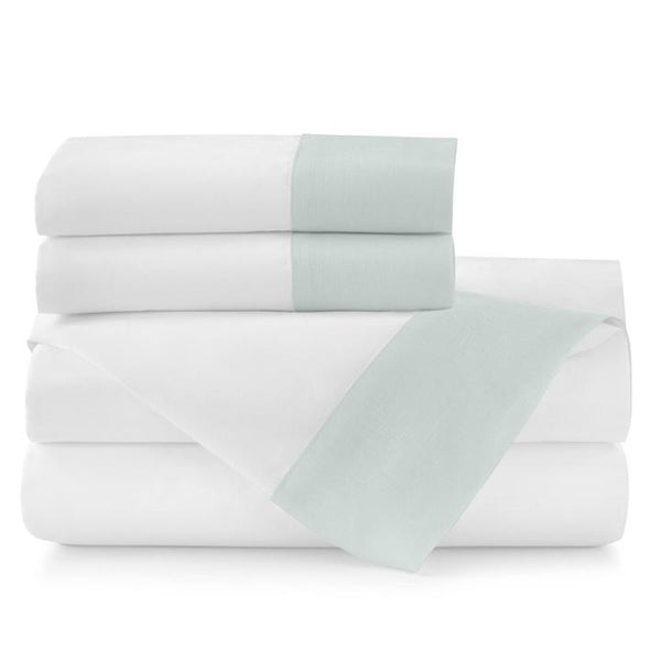 PEACOCK ALLEY MANDALAY LINEN CUFF SHEET SET  LAGOON