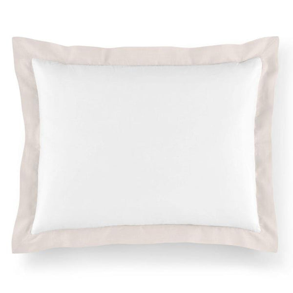 PEACOCK ALLEY MANDALAY LINEN CUFF SHAM  BLUSH