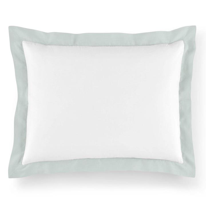 PEACOCK ALLEY MANDALAY LINEN CUFF SHAM  LAGOON