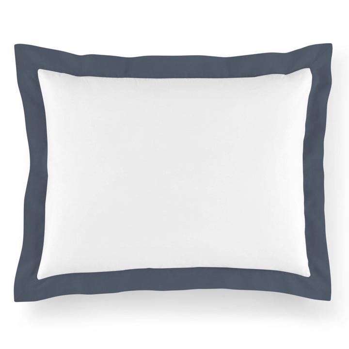 PEACOCK ALLEY MANDALAY LINEN CUFF SHAM  NAVY