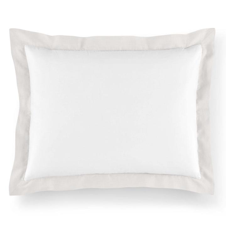 PEACOCK ALLEY MANDALAY LINEN CUFF SHAM  PEARL