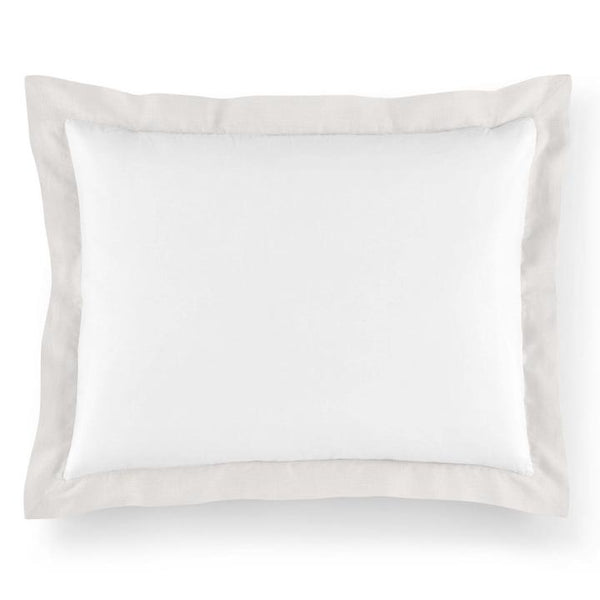 PEACOCK ALLEY MANDALAY LINEN CUFF SHAM  PEARL