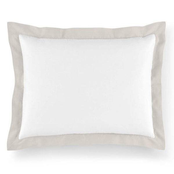 PEACOCK ALLEY MANDALAY LINEN CUFF SHAM  PLATINUM