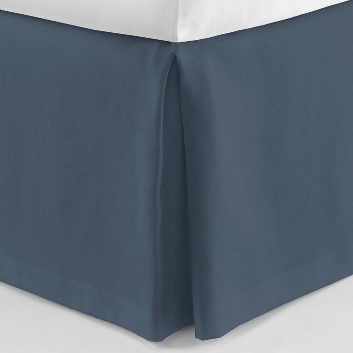 PEACOCK ALLEY MANDALAY LUXURY LINEN BED SKIRT  NAVY
