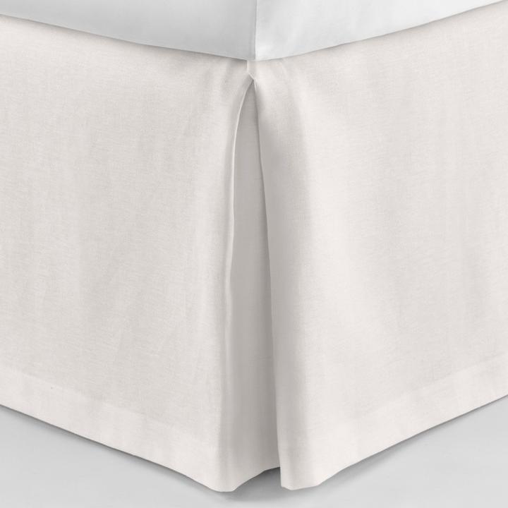 PEACOCK ALLEY LUXURY LINEN BED SKIRT  PEARL