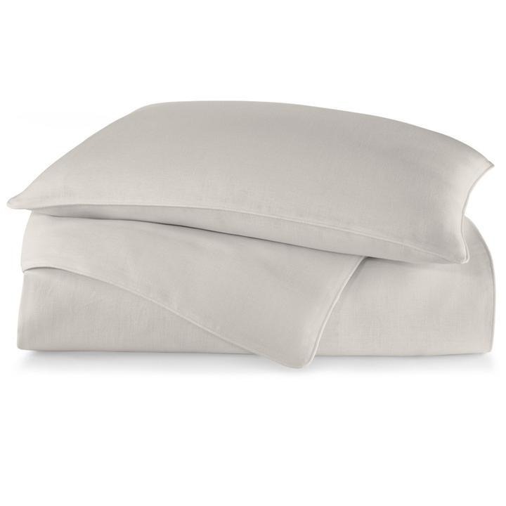 PEACOCK ALLEY LUXURY MANDALAY LINEN DUVET COVER  PLATINUM