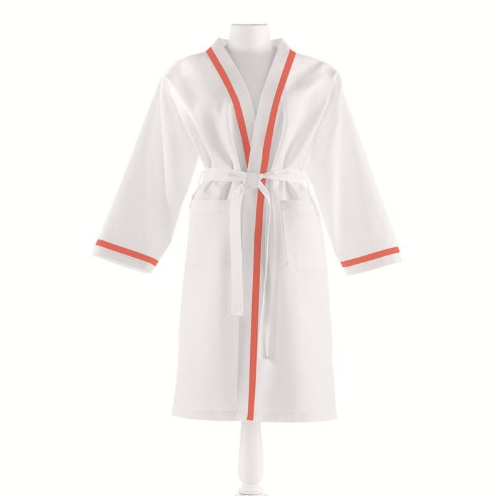 PEACOCK ALLEY PIQUE BATHROBE  CORAL