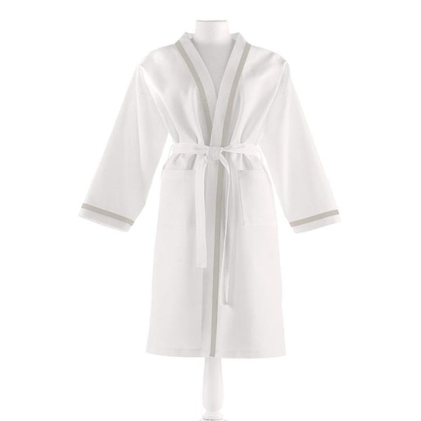 PEACOCK ALLEY PIQUE BATHROBE  LINEN