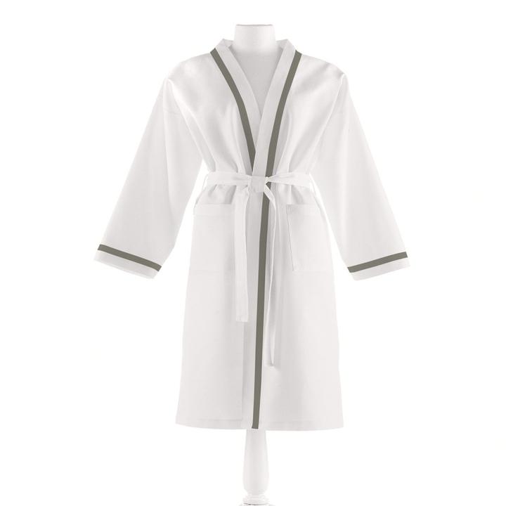 PEACOCK ALLEY PIQUE BATHROBE  PLATINUM