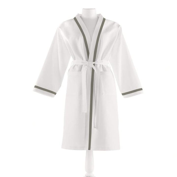 PEACOCK ALLEY PIQUE BATHROBE  PLATINUM