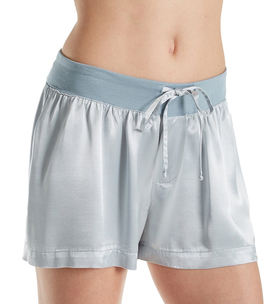 PJ HARLOW - MIKEL Satin Boxer Short in Morning Blue