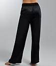 PJ HARLOW JOLIE SATIN PANT WITH RIB WAISTBAND AND ADJUSTABLE DRAWSTRING BLACK